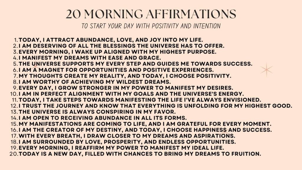 Affirmations to Manifest your Dream Life- Morning Affirmation