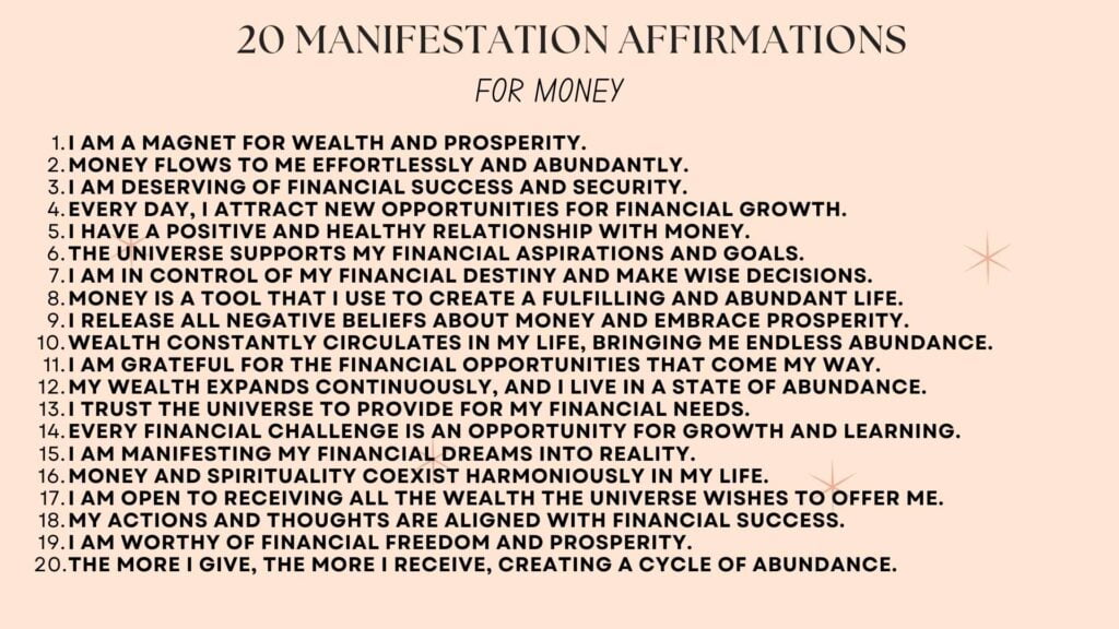 Affirmations to Manifest your Dream Life- For Money